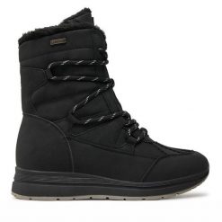 Śniegowce Big Star Shoes. Czarne śniegowce BIG STAR SHOES, bez wzorów, bez zapięcia. Za 259.99 zł.