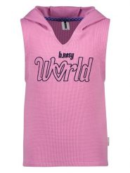 B.Nosy Top w kolorze jasnoróżowym rozmiar: 116. Różowe topy B.Nosy, bez wzorów, z bawełny, bez kołnierzyka, bez ramiączek. Za 56.99 zł.