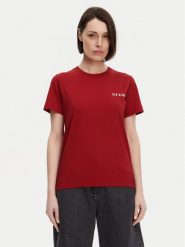 Guess T-Shirt W5RI04 I3Z14 Czerwony Regular Fit. Czerwone t-shirty Guess, xs, z aplikacjami, z bawełny, bez kołnierzyka, bez ramiączek. Za 169.99 zł.