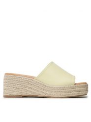 DeeZee Espadryle HRT220719 Zielony. Zielone espadryle DeeZee, bez wzorów, ze skóry, bez obcasa. Za 129.99 zł.