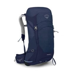 Plecak turystyczny Osprey Stratos. Niebieskie plecaki Osprey, bez wzorów, bez dodatków. Za 744.70 zł.
