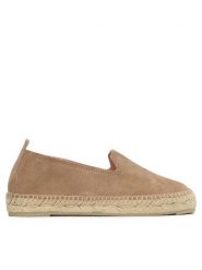 Manebi Espadryle Flat Espardilles W 1.9 N0 Beżowy. Brązowe espadryle Manebi, bez wzorów, ze skóry, bez obcasa. Za 549.99 zł.