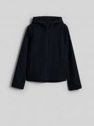 4F Kurtka softshell wiatroodporna membrana 5000 damska - czarna XXL. Czarne kurtki 4f, l, bez wzorów, z softshellu, bez kaptura, trekkingowe. Za 299.99 zł.