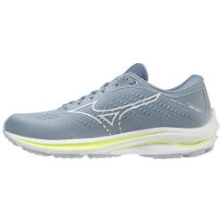 Buty do biegania damskie Mizuno Wave Rider 25. Białe buty do biegania Mizuno, bez wzorów, z materiału, bez zapięcia, do biegania, mizuno wave. Za 536.00 zł.