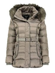 Canadian Peak Parka zimowa "Aimeraudeak" w kolorze jasnobrązowym rozmiar: 128. Brązowe płaszcze Canadian Peak, na zimę, bez wzorów, z tkaniny, bez kaptura. Za 253.54 zł.