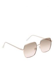 Jenny Fairy Okulary przeciwsłoneczne 4WA-001-SS23 Złoty. Żółte okulary przeciwsłoneczne Jenny Fairy, bez wzorów, z tworzywa sztucznego, złote. Za 49.99 zł.