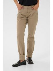 Kaffe Spodnie w kolorze beżowym rozmiar: W27/L32. Brązowe spodnie materiałowe Kaffe, z aplikacjami, z materiału, klasyczne. Za 113.99 zł.