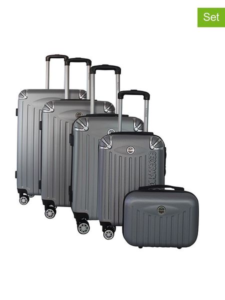 Geographical Norway 5-częściowy zestaw "Softless" w kolorze szarym rozmiar: onesize. Szare walizki Geographical Norway. Za 565.99 zł.