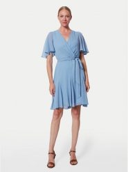 LAUREN RALPH LAUREN Sukienka koktajlowa 250938944003 Niebieski Regular Fit. Niebieskie sukienki Lauren Ralph Lauren, bez wzorów, z syntetyku, wizytowe, bez kołnierzyka, bez ramiączek. Za 669.99 zł.