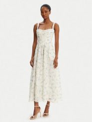 Bardot Sukienka letnia Adaline Broderie 58655DB3 Biały Regular Fit. Białe sukienki Bardot, bez wzorów, z syntetyku, bez kołnierzyka, bez ramiączek. Za 449.99 zł.