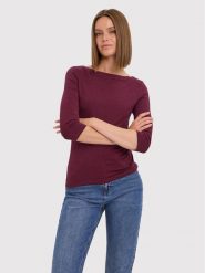 Vero Moda Bluzka Panda 10274133 Bordowy Regular Fit. Czerwone bluzki Vero Moda, xs, bez wzorów, z bawełny, bez kołnierzyka, bez ramiączek. Za 89.99 zł.