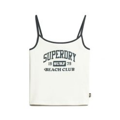 Damski tank top Superdry Essential. Białe bielizna termoaktywna damska Superdry, bez wzorów, bez ramiączek. W wyprzedaży za 113.10 zł.