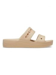 Crocs Klapki w kolorze beżowym rozmiar: 39/40. Brązowe klapki Crocs, bez wzorów, klasyczne, z otwartym noskiem, bez obcasa, bez zapięcia. Za 110.81 zł.