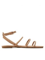ONLY Shoes Sandały Onlmillie-5 15335569 Beżowy. Brązowe sandały ONLY SHOES, bez wzorów, ze skóry, bez obcasa, na płaskiej podeszwie, bez zapięcia. Za 119.99 zł.
