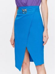 Pinko Spódnica ołówkowa Ivra 100444 A0LT Niebieski Slim Fit. Niebieskie spódnice Pinko, bez wzorów, ze lnu, ołówkowe. Za 1,249.00 zł.