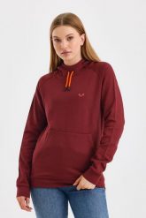 Scout - bluza termiczna z kapturem 100% wełna merino (260 g/m²). Fioletowe bluzy WOOLONA, na zimę, l, bez wzorów, z dzianiny, bez ramiączek, z kapturem. Za 540.00 zł.