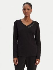 Liu Jo Sport Bluzka TA6053 JS003 Czarny Regular Fit. Czarne t-shirty sportowe Liu Jo Sport, xl, bez wzorów, z bawełny, bez ramiączek. Za 259.99 zł.