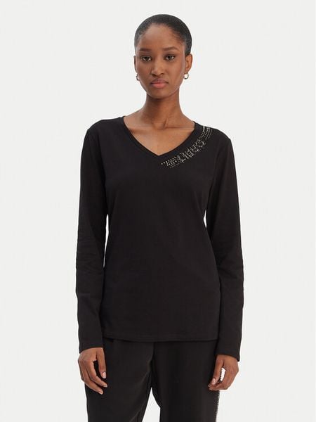 Liu Jo Sport Bluzka TA6053 JS003 Czarny Regular Fit. Czarne t-shirty sportowe Liu Jo Sport, l, bez wzorów, z bawełny, bez ramiączek. Za 259.99 zł.