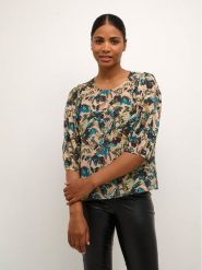 Kaffe Bluzka Olga 10507643 Kolorowy Loose Fit. Bluzki Kaffe, bez wzorów, z syntetyku, bez kołnierzyka, bez ramiączek. Za 129.99 zł.