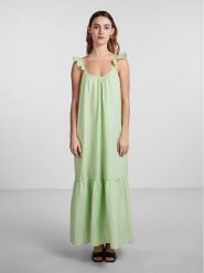 YAS Sukienka 26029898 Zielony Regular Fit. Zielone sukienki YAS, na co dzień, m, bez wzorów, z syntetyku, bez kołnierzyka, bez ramiączek, proste. Za 249.99 zł.