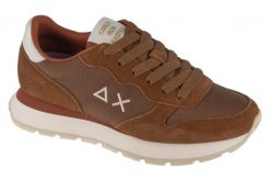 Buty sportowe Sneakersy damskie, Ally Solid. Brązowe buty treningowe SUN68, bez wzorów, z materiału, przed kostkę, bez zapięcia, trekkingowe. Za 399.99 zł.