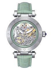 Empress Zegarek automatyczny "Theodora" w kolorze srebrno-miętowym rozmiar: onesize. Zielone, analogowe zegarki Empress, ze stali. Za 587.99 zł.