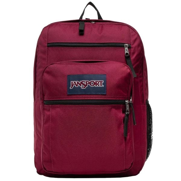 Plecak sportowo-turystyczny dla dorosłych Big Student Backpack pojemność 34 L. Czerwone plecaki Jansport, bez wzorów, bez dodatków. Za 219.99 zł.