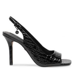 Sandały Nine West. Czarne sandały Nine West, bez wzorów, bez obcasa, na szpilce, bez zapięcia. Za 239.99 zł.