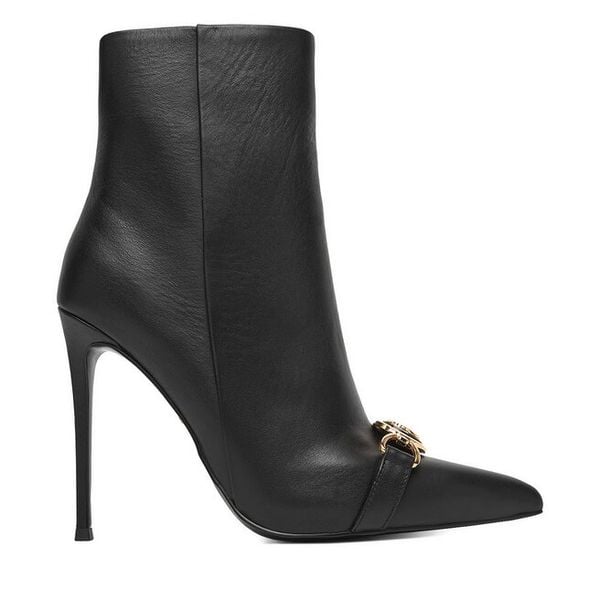 Botki Eva Minge. Czarne botki Eva Minge, bez wzorów, bez obcasa, na szpilce, bez zapięcia. Za 459.99 zł.