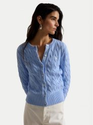 Polo Ralph Lauren Kardigan 211971868513 Niebieski jasny Slim Fit. Niebieskie swetry Polo Ralph Lauren, s, bez wzorów, z bawełny, bez ramiączek. Za 1,199.00 zł.