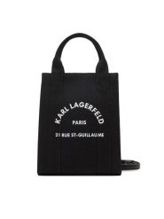 KARL LAGERFELD Torebka A1W50039 Czarny. Czarne torebki klasyczne KARL LAGERFELD, bez wzorów, z materiału, bez dodatków. Za 279.99 zł.
