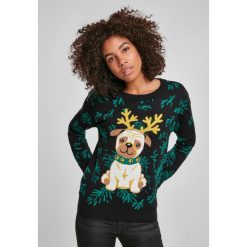 Bluza damska miejska klasyczna pug christmas. Czarne bluzy bez kaptura Urban Classics, na zimę, bez wzorów, bez kaptura. Za 237.00 zł.