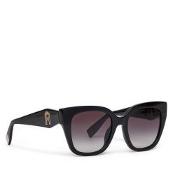 Okulary przeciwsłoneczne Furla. Czarne okulary przeciwsłoneczne Furla, bez wzorów. Za 629.99 zł.