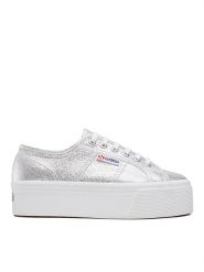 Superga Tenisówki 2790 Lame S61174W Srebrny. Szare trampki Superga, bez wzorów, z materiału, bez zapięcia. Za 269.99 zł.