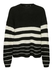 Vero Moda Sweter w kolorze czarno-białym rozmiar: XS. Czarne swetry Vero Moda, xs, bez wzorów, ze splotem, bez ramiączek. Za 61.46 zł.