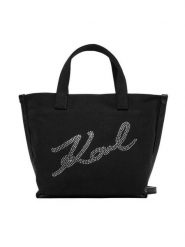 KARL LAGERFELD Torebka B1W50027 Czarny. Czarne torebki klasyczne KARL LAGERFELD, bez wzorów, z materiału, bez dodatków. Za 389.99 zł.