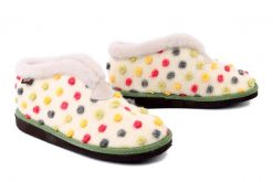 MANITU 340010-81 offwhite, kapcie damskie. Brązowe kapcie Manitu, bez wzorów. Za 199.90 zł.