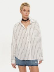 Miss Sixty Koszula 6L3XJ0320000 Biały Regular Fit. Białe koszule Miss Sixty, l, bez wzorów, z bawełny, bez kołnierzyka, bez ramiączek. Za 399.99 zł.