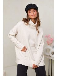 Soft Cashmere Golf w kolorze kremowym rozmiar: 38/40. Brązowe swetry Soft Cashmere, bez wzorów, klasyczne, bez ramiączek. Za 138.87 zł.