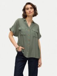 Vero Moda Koszula Bumpy 10310139 Zielony Regular Fit. Zielone koszule Vero Moda, m, bez wzorów, z wiskozy, bez kołnierzyka, bez ramiączek. Za 79.99 zł.