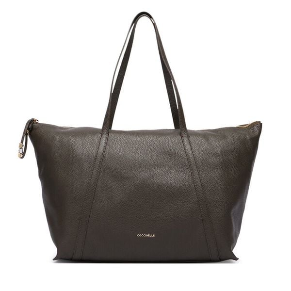Torebka Coccinelle. Brązowe shopper bag Coccinelle, bez wzorów, bez dodatków. Za 1,299.00 zł.