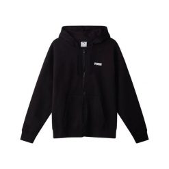 Bluza z kapturem damska Puma ESS SMALL FZ FL czarna 68832601 r XS. Czarne bluzy Puma, uniwersalny, bez wzorów, z bawełny, klasyczne, bez ramiączek, z kapturem. Za 156.99 zł.