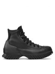 Converse Botki Chuck Taylor All Star Lugged Winter 2.0 Hi 171427C Czarny. Czarne botki Converse, bez wzorów, ze skóry, retro, bez obcasa, na płaskiej podeszwie, bez zapięcia. Za 319.99 zł.
