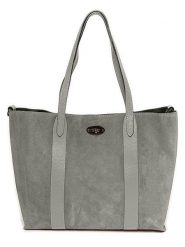 Mia Tomazzi Skórzany shopper bag "Bersezio" w kolorze szarym - 45 x 29 x 12 cm rozmiar: onesize. Szare shopper bag Mia Tomazzi, bez wzorów, z materiału, na ramię, bez dodatków. Za 404.99 zł.