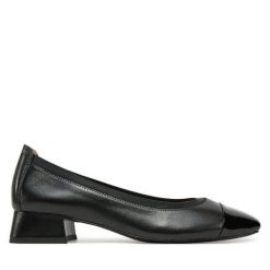 Baleriny Caprice. Czarne baleriny Caprice, bez wzorów, bez obcasa, bez zapięcia. Za 179.99 zł.