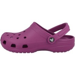 Klapki damskie, Crocs Classic Clog. Fioletowe klapki Crocs, bez wzorów, bez obcasa, bez zapięcia. Za 179.99 zł.