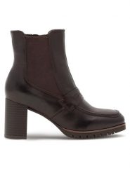 Sergio Bardi Botki WB-C1042-01SB Brązowy. Brązowe botki Sergio Bardi, bez wzorów, z materiału, bez obcasa, na słupku, bez zapięcia. Za 189.99 zł.