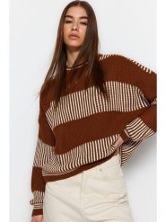 Trendyol Sweter w kolorze jasnobrązowym rozmiar: S. Brązowe swetry Trendyol, s, bez wzorów, bez ramiączek. Za 61.17 zł.