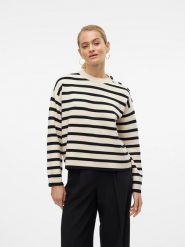 Vero Moda Sweter w kolorze beżowym rozmiar: XL. Brązowe swetry Vero Moda, xl, bez wzorów, z włókna, bez ramiączek. Za 79.77 zł.