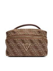 Guess Kosmetyczka PW7579 P6361 Beżowy. Brązowe torebki klasyczne Guess, z aplikacjami, z materiału, bez dodatków. Za 214.99 zł.